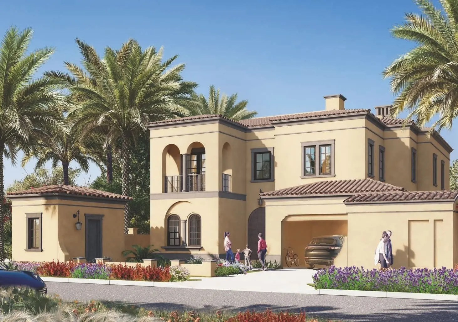 Mediterranean architecture exterior detail at Bloom Living Cordoba Abu Dhabi