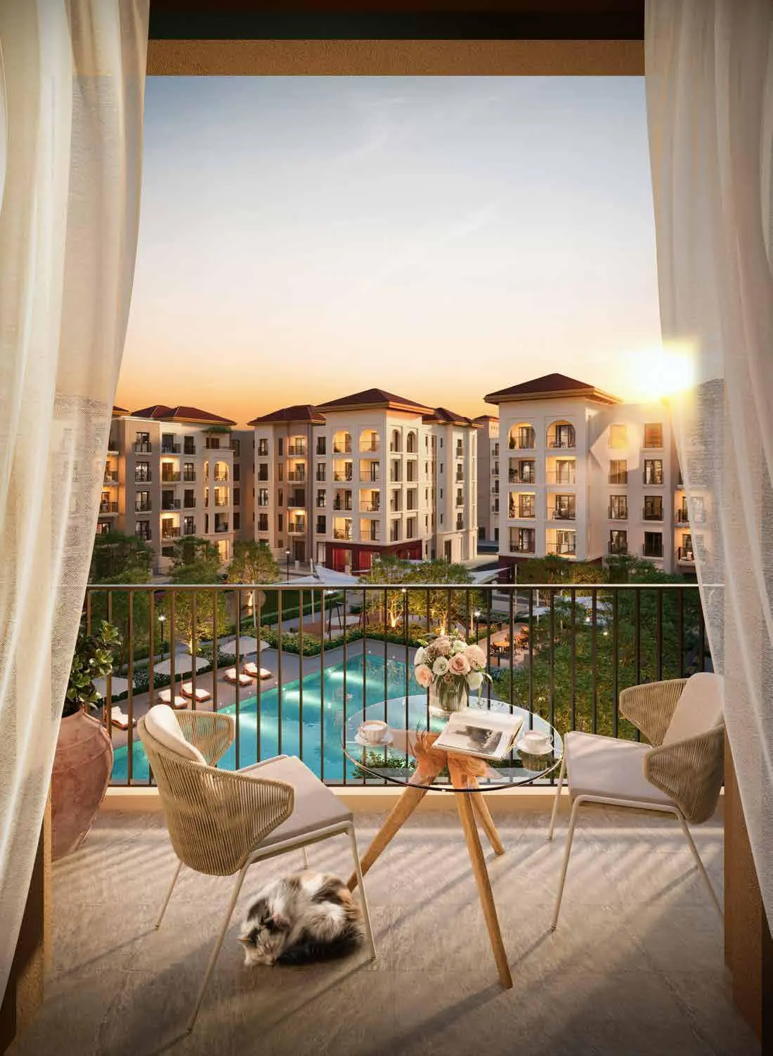 Bloom Living Granada 2 Abu Dhabi scenic lake view with relaxing outdoor lifestyle options for residents.jpg