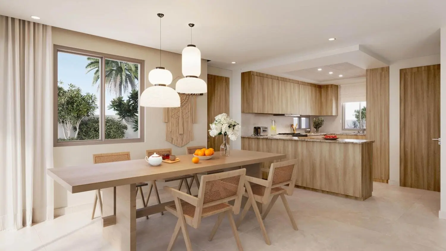 Bloom Living Olvera modern dining area with elegant finishes and stylish interiors