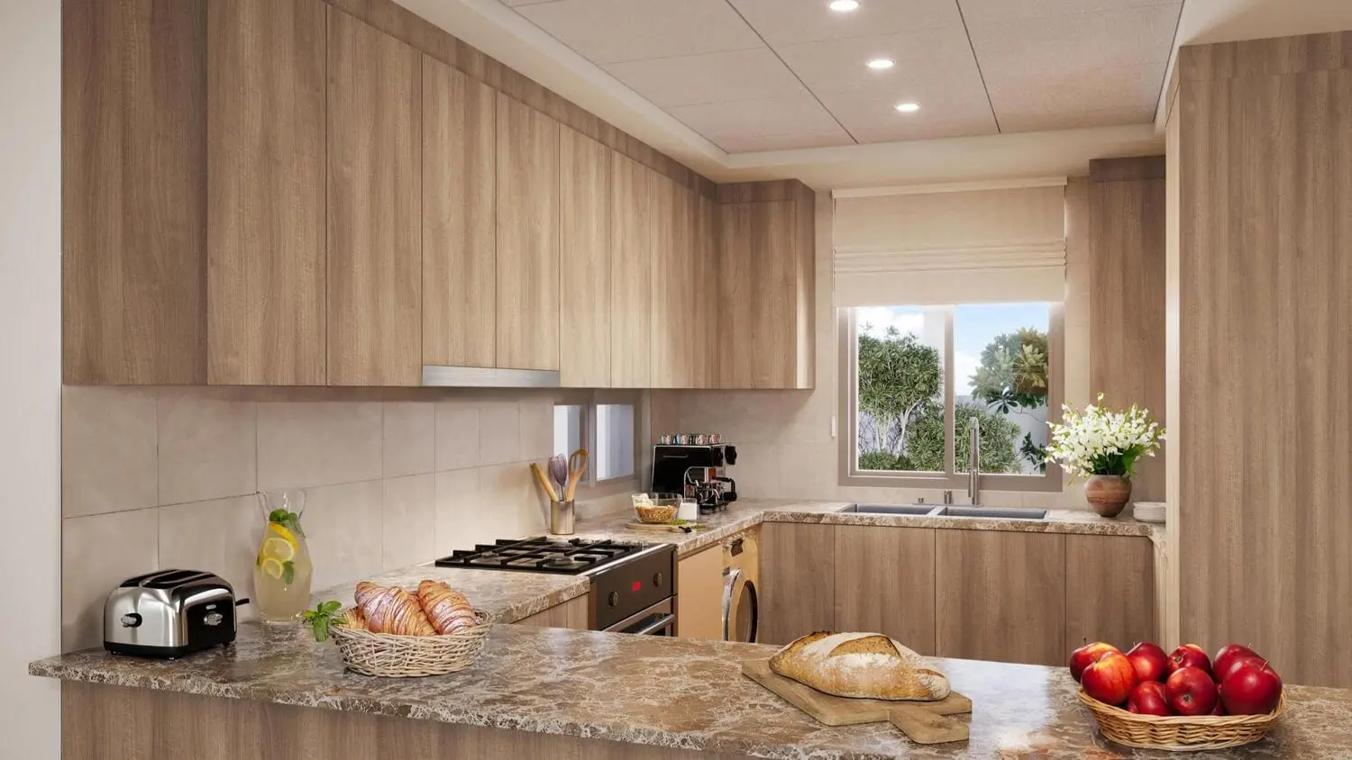 Bloom Living Olvera contemporary kitchen with modern cabinetry and premium finishes