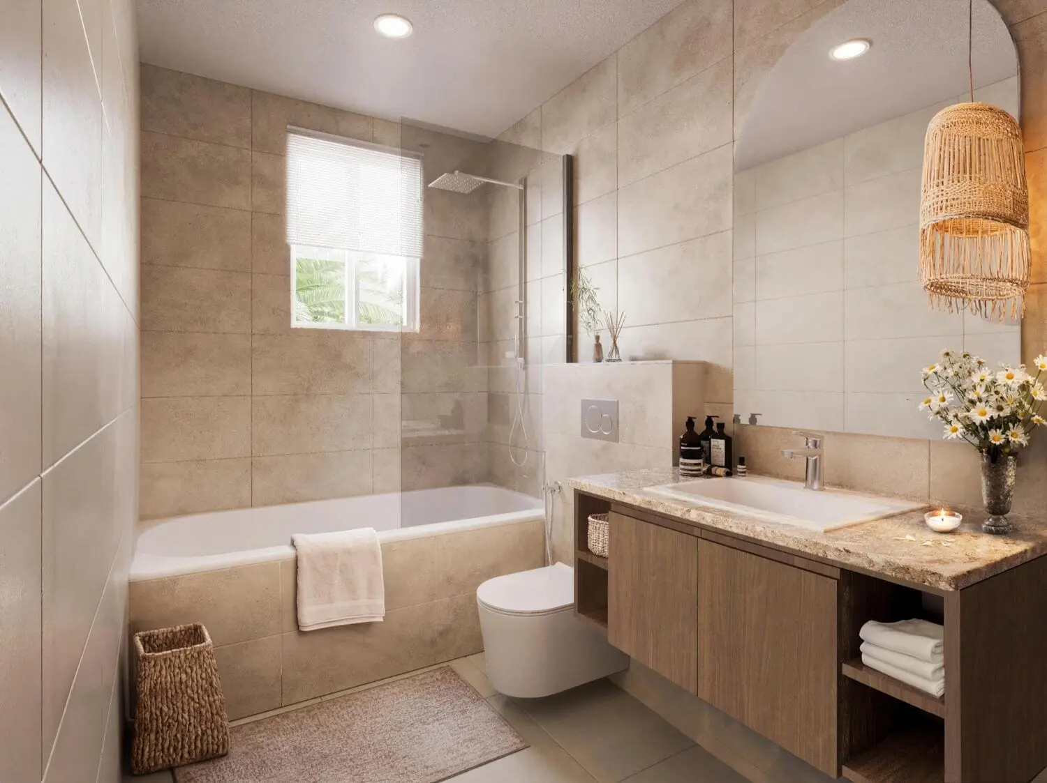Bloom Living Olvera modern bathroom with elegant fixtures and refined finishes
