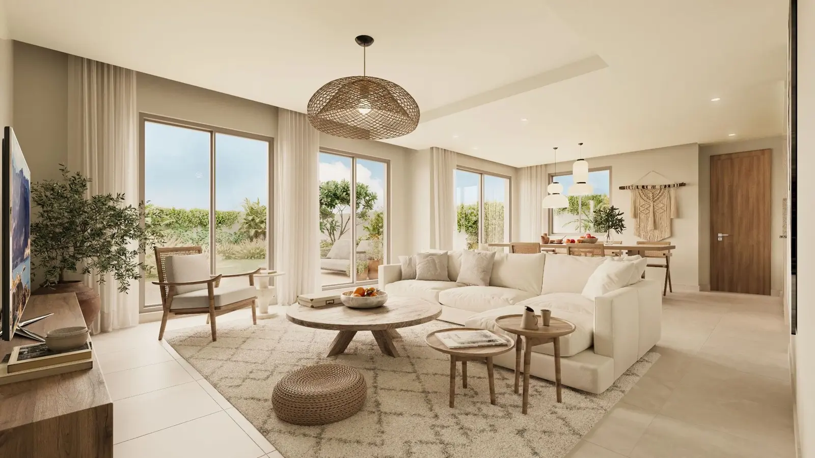 Bloom Living Casares modern fitted kitchen interior design Zayed City Abu Dhabi villa community